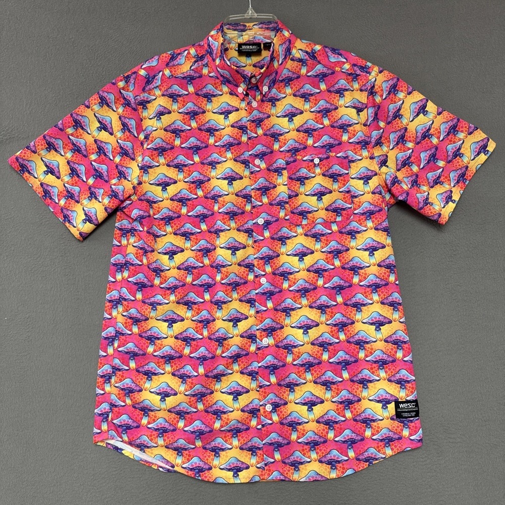 WeSC Shirt Oden Shroomspiracy All Over Print Unisex W Large Men Med Psychedelic